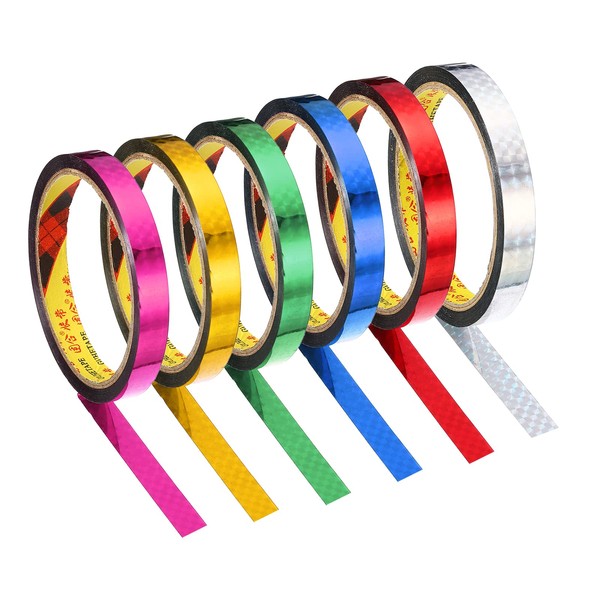 PATIKIL Prism Tape 0.5 Inch x 32.8 Yards, 6 Pack
