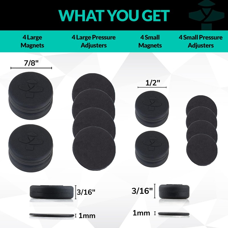 Cauliflower Ear Magnets | 8 Magnets + 8 Compression Reduction