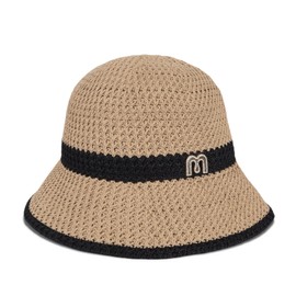Acado Women Straw Sun Hat - Summer Wide Brim Summer UV Protection Beach Hat Foldable Packable Crochet Bucket Hat for Outdoor Travel Khaki