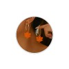 Eioi & Lmnm Acrylic Red Maple Leaf Charm Gold Hoop