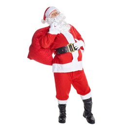 Morph Santa Claus Costume Adult Men, Santa Claus Costume for Men, Mens Santa Costume Adult, Santa Suit Mens, Christmas Santa. XL