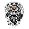 2 Sheets Temporary Geisha Tattoo Japan Tattoo Hannya Oni Mask