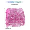TWINKLEDE Sequin Fringe Skirt Sparkly Tassel Belly Dance Skirt Hip