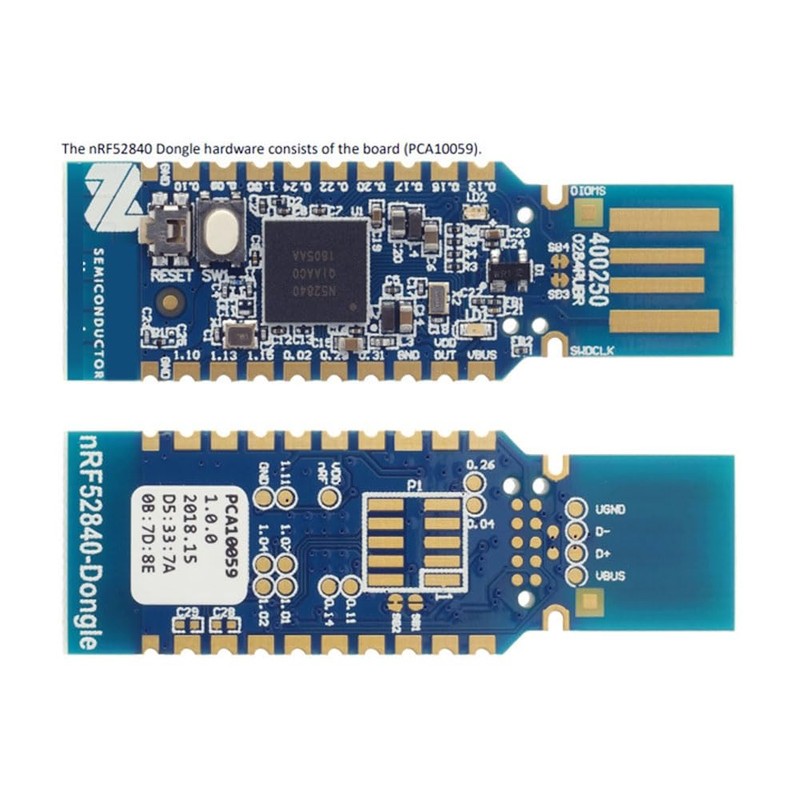 Aswalling Nordic USB Dongle for Eval Bluetooth NRF52840-Dongle Wireless Module