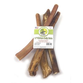 Sancho & Lola's Bully Sticks for Dogs - 12-Inch Jumbo (5 Count) All Natural, Grain-Free, High-Protein Beef Pizzle Dog Chews
