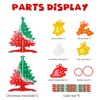 3D Christmas Tree Decorations Toy Sensory Activity Board: Double-Sided Silicone