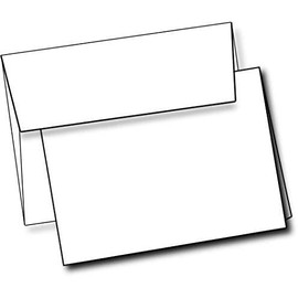 Blank White Greeting Cards With White Envelopes 5" x 7" Pack Of 100 Printable Note Cards With Corresponding Envelopes