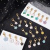 CRAFTYMELODY 24Pcs Flower Stitch Markers Locking Stitch Marker Alloy Enamel