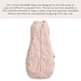 ergoPouch 0.2 TOG Cocoon Baby Sleep Sack 3-6 Months, Swaddle Sleeping Bag, Temperature Control Wearable Blanket (Daisies)