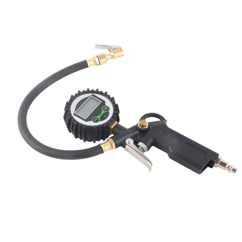 LCD Tire Inflator with Digital Pressure Gauge 1/4in NPT Quick