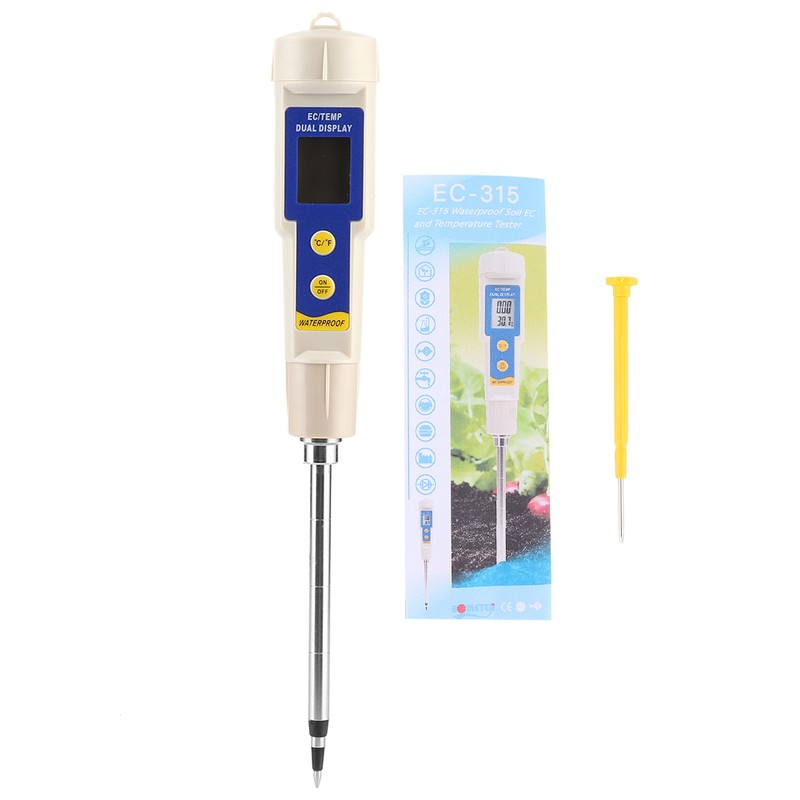 Portable Mini Digital Soil EC Meter Salinity Tester for Indoor