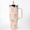 Luxape Bow Tumbler 40 oz | Leakproof Flip Straw Lid