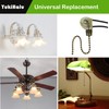 YukiHalu Ceiling Fan Pull Chain Switch ZE-109, 2 Wires On-Off