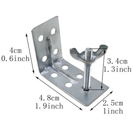 MEETOOT 2pcs Curtain Hardware Roman-Style L-Shaped Sunshade Roman Shade Wall L Bracket and Wingnut Ceiling or Wall Mount Brackets for Roman Shade Home Window Drapery Use