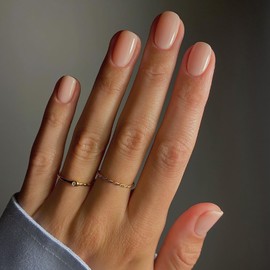 Pink Press on Nails Short Square SWEKKE Fake Nails Pink Full Cover False Nails with Nail Glue Solid Color Glossy Glue on Nails Stick on Nails Acrylic Nails Artificial Nails for Women Girls 24Pcs