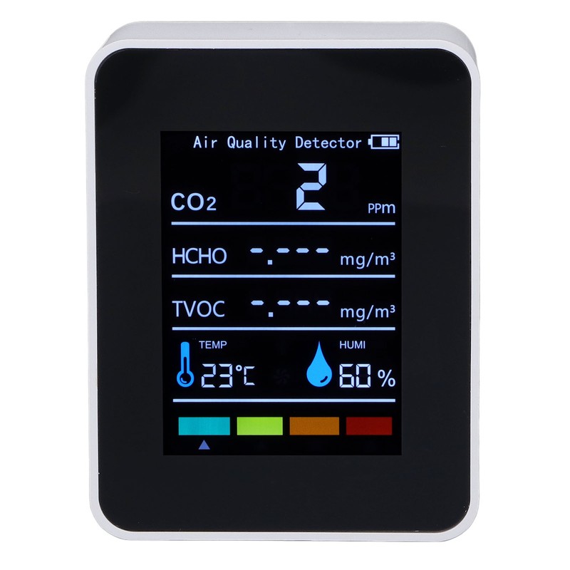 White Infrared CO2 Detector Realtime Reading Accurate Carbon Dioxide Temperature
