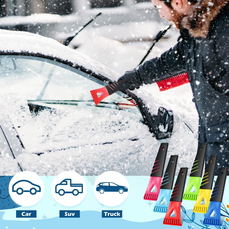 18 Pcs Plastic Ice Scrapers for Car Freezer Frost Remover
