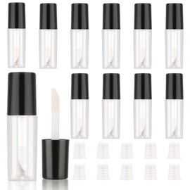 JJUNW 10pcs Empty Lip Gloss Tubes, 1.2ml Mini Refillable Cosmetic Containers Bottles Lip Balm Bottles Lipgloss Dispenser for Lipstick Samples, Lip Balms