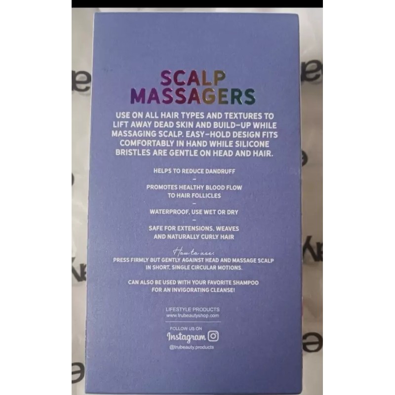 Bloom with pride Blue & Purple 2 Pack Scalp Massagers