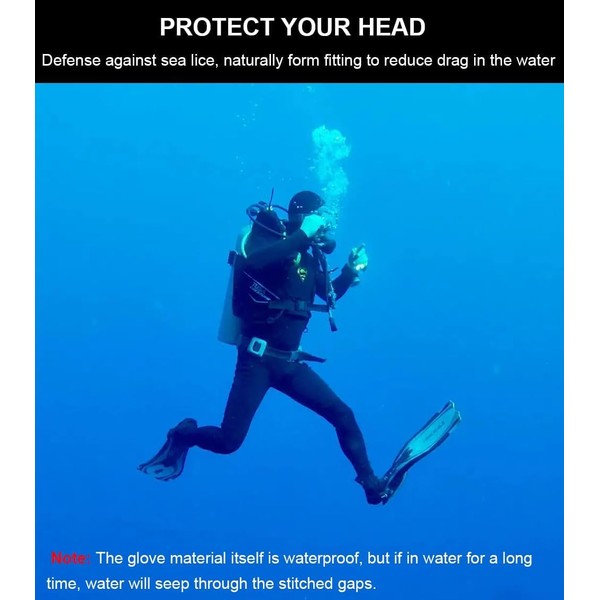 Wetsuit Hood, 5mm Head Ear Protection Breathable Scuba Diving Hood