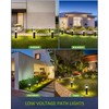 2 Pack Low Voltage Landscape Pathway Lights, 12V LED Bollard