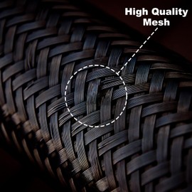 ISOLATECH Braided Sleeve, Cable Duct, Black, Sold by the Metre, Diameter 20 mm, 2 Metres, Cable Organiser for Cable Management, Desk, PC Accessories