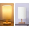 Absdefen Japanese Table Lamp, Bedside Lamp, Bedside Light, Fabric Shade,