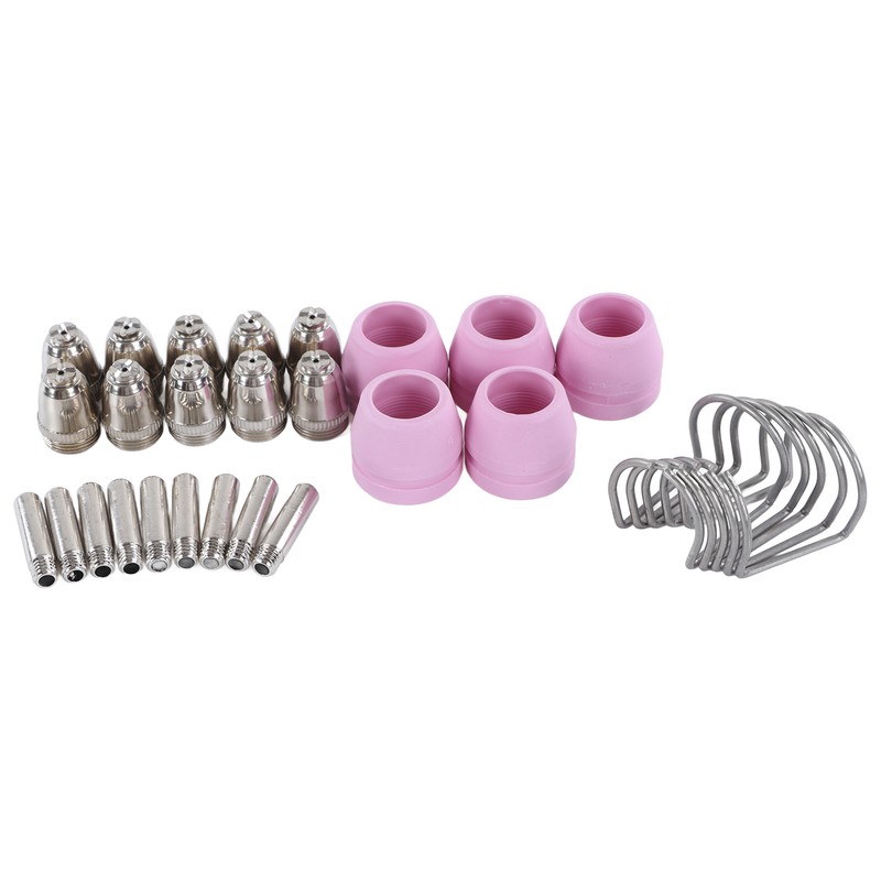30PCS Plasma Torch Consumables ABS Easy Replacement Electrode Nozzles Cups