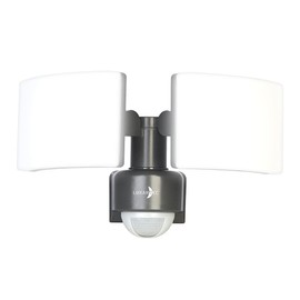 Lunartec Wall Lamp: Duo LED Outdoor Wall Spotlight with Motion Sensor, 3,200 lm, 40 W, IP65 (Outdoor Spotlight with Motion Sensor)