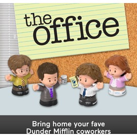 Little People Collector The Office US TV Show Special Edition Set for Adults & Fans, 4 Figures in Display Package