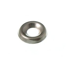 SCREW CUP SURFACE FINISHING WASHERS No. 8 CP CHROME PLATED ( pack of 100 )