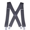 Wide X-Back Suspenders for Men – Adjustable 4-Clip Elastic Straps