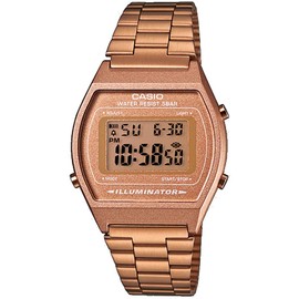 Casio B640WC-5AVT Men's Vintage Rose Gold Tone Metal Band Classic LCD Digital Watch