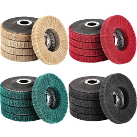 Dansib 20 Pcs 4.5" x 7/8" Nylon Fiber Flap Disc Polishing Wheel for Angle Grinder 120/180/320/800 Grit Grinder Sanding Disc Polishing Grinding Wheel Scouring Pad Buffing Rust Paint Remover