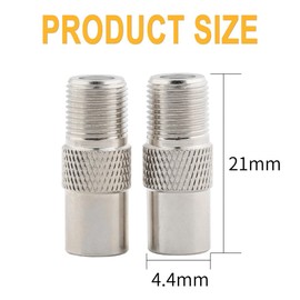 10pcs Female to Male TV Aerial Coaxial Coupler for Antenna and Satellite Cables - T/F Screw Connector Socket to RF Coax Adapter