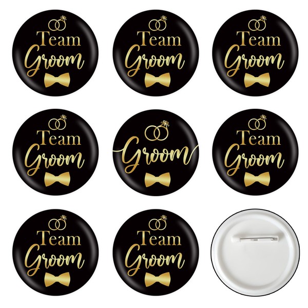 10 Pcs Team Groom Button Pins, Groom To Be Badge