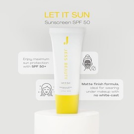 JESS BEAUTY Protector Solar Let It Sun 50+, Té Verde Y Extracto De Aloe, 1.7 Fl Oz