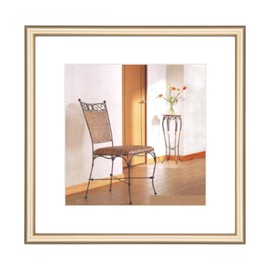 4x4 Picture Frame, Brass Matte Thin Modern Metal, Square Frame for Desktop and Wall Mounting, Aluminum Floating Photo Frame, Fit 3x3 with Mat or 4 x 4 without Mat, 1 Pack