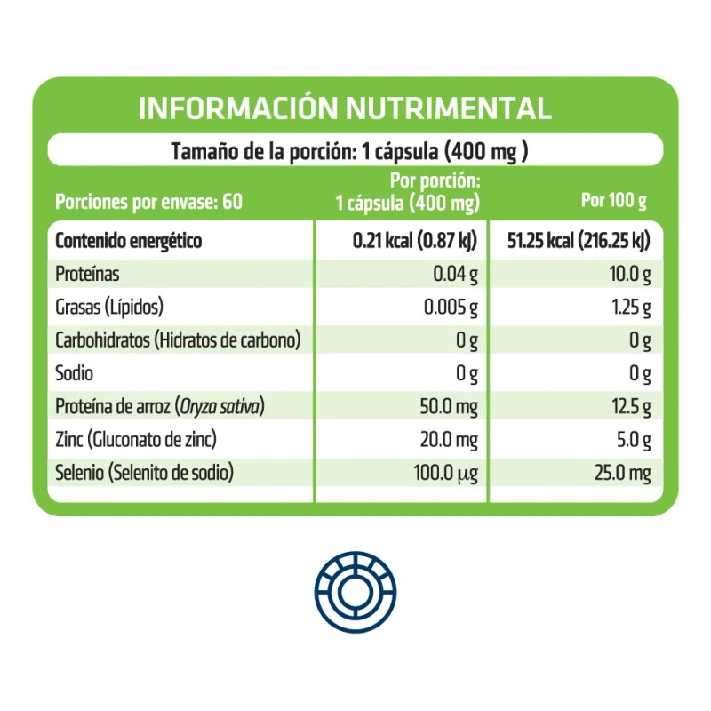 Zinc + Selenio Max Antioxidante 60 Cápsulas De 400 Mg