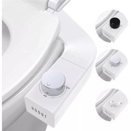 ADDOT Ultra-Slim Toilet Bidet Dual Nozzle Left and Right Convertible, 3 color knobs