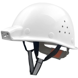 MUSTBAU Hard Hat with LED Light Vented Cap Safety Helmet Head Protector for Construction Industrial 2 Level Brightness Sensor Control 53-62 cm