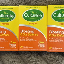 Culturelle Bloating & Gas Defense +Enzymes 30ct **LOT OF 3** EXP: 07/2026