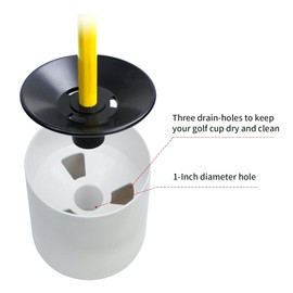 Crestgolf 1PCS Golf Hole Cup,Accessories for Backyard Practice Putting Green, ABS Plastic Golf Putting Cup for Outdoor, Dimension 4" Depth, Diameter 4 1/4 inches