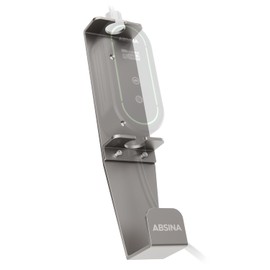 ABSINA Aluminium Type 2 Wall Mount Schuko Charging Cable & CEE Charging Cable - Wall Mount Charging Cable Including Mounting Accessories - 37 x 9 x 7 cm - Charging Cable Holder Type 2, Cable Holder