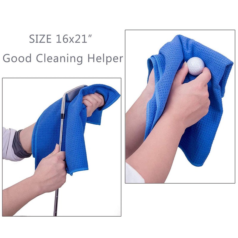 Vetoo Tri-fold Golf Towel | Premium Microfiber Fabric | Waffle