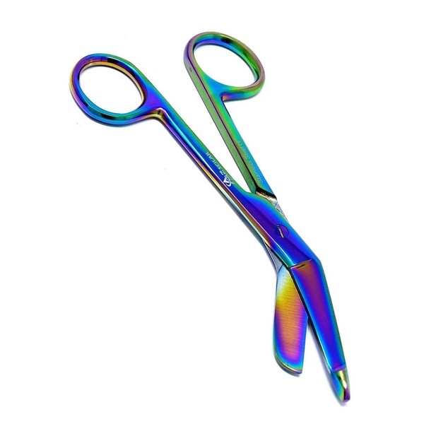 LISTER BANDAGE SCISSORS 5.5" MULTI COLOR RAINBOW COLOR STAINLESS STEEL (A2ZSCILAB BRAND)