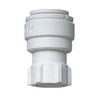IPW Industries Inc-John Guest - Polypropylene Faucet Connector Quick Connect Fitting 7/16" UNS / 1/4" OD/Single- PP3208U7W