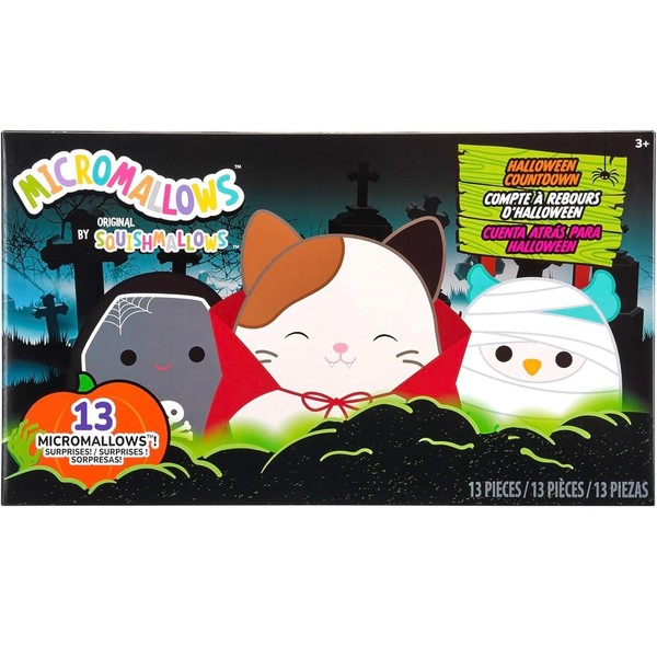Micromallows Squishmallows Original Halloween Countdown Calendar 13-Pack Plush