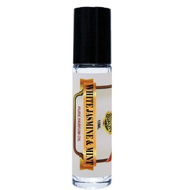 Premium Perfume Oil 10 ml Roller Bottle Compatible to (White Jasmine & Mint)
