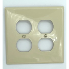 Eaton / Cooper Outlet Receptacle Cover Wall Plate 2 Gang Ivory Mid-Size  (40 PACK ) Eaton PJ82V
